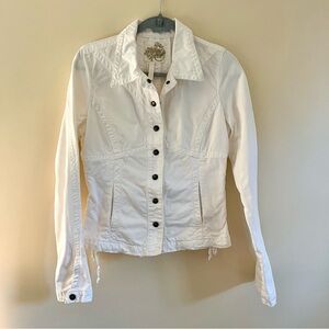 Sanctuary White Snap Front Utility Jacket